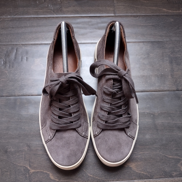 Frye Gemma Low Top Suede Leather Sneakers - Picture 2 of 15